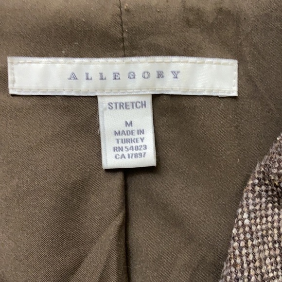 Anthro Allegory Tweed Wool Brown Jacket - Picture 5 of 7